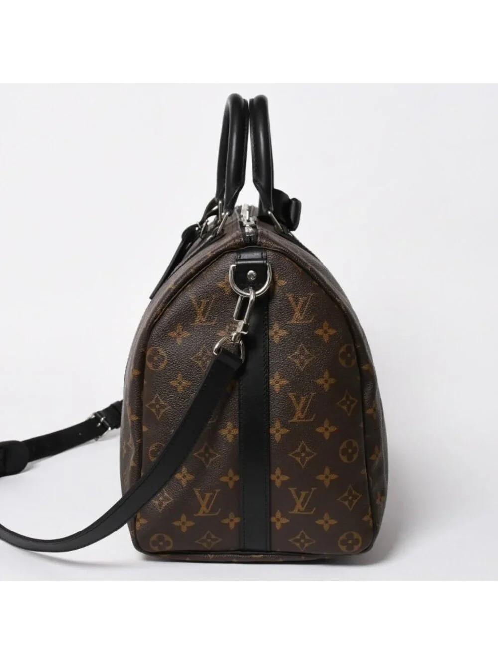 Louis Vuitton Boston Bag Keepall Bandouliere 45 Monogram Brown Gold